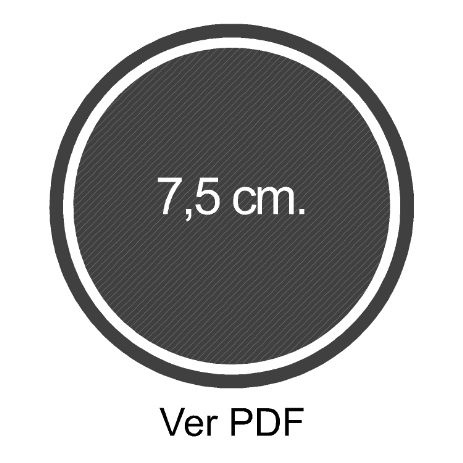 Parches de 7.5 cm.